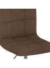 Swivel Dining Chairs 6 pcs Brown Fabric
