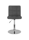 Swivel Dining Chairs 4 pcs Dark Grey Fabric