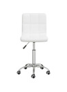 Swivel Dining Chair White Faux Leather