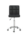 Swivel Dining Chair Black Faux Leather