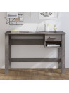 Desk HAMAR Light Grey 110x40x75 cm Solid Wood Pine