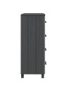 Sideboard HAMAR Dark Grey 79x40x103.5 cm Solid Wood Pine