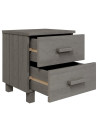 Bedside Cabinets HAMAR 2 pcs Light Grey 40x35x44.5cm Solid Wood