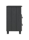Bedside Cabinet HAMAR Dark Grey 40x35x62 cm Solid Wood Pine