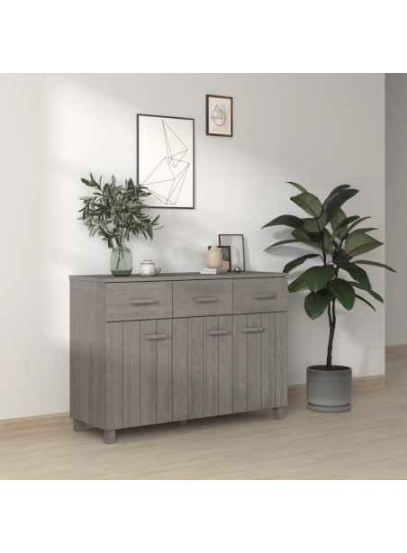 Sideboard HAMAR Light Grey 113x40x80 cm Solid Wood Pine