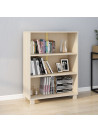 Book Cabinet HAMAR Honey Brown 85x35x112 cm Solid Wood Pine