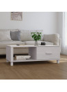 Coffee Table HAMAR White 100x55x35 cm Solid Wood Pine
