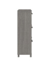 Shoe Cabinet HAMAR Light Grey 59.5x35x117 cm Solid Wood Pine
