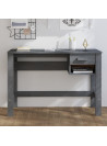 Desk HAMAR Dark Grey 110x40x75 cm Solid Wood Pine