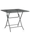 Garden Table 80x80x72 cm Expanded Metal Mesh Anthracite