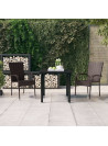 3 Piece Outdoor Dining Set Brown and Black