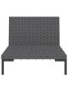 8 Piece Garden Lounge Set with Cushions Poly Rattan Dark Grey