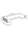 7 Piece Garden Lounge Set with Cushions Poly Rattan Dark Grey