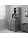 Washing Machine Cabinet Grey sonoma 71x71.5x91.5 cm
