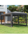 Party Tent with 6 Mesh Sidewalls Anthracite 3x6 m HDPE