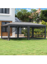Party Tent with 6 Mesh Sidewalls Anthracite 6x4 m HDPE
