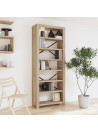 7-Tier Bookcase 80x30x200 cm Solid Wood Acacia