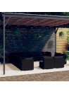 13 Piece Garden Lounge Set with Cushions Black Poly Rattan