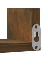 Wall Corner Shelves 2 pcs Smoked Oak 40x40x50 cm Engineered Wood