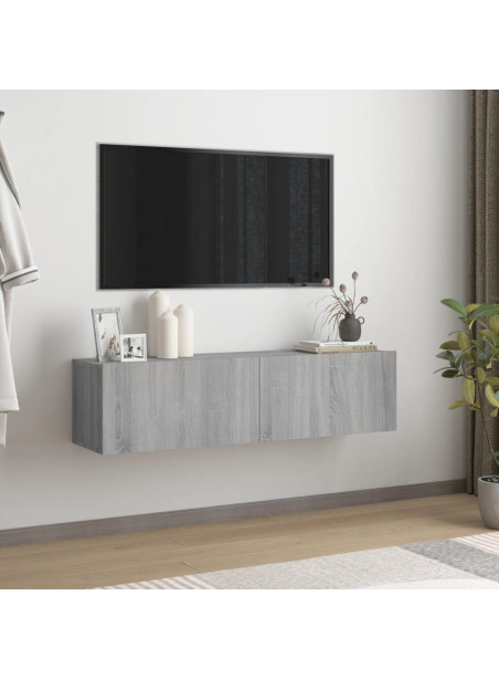 TV Wall Cabinet Grey Sonoma 120x30x30 cm Engineered Wood