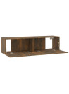 TV Wall Cabinet Smoked Oak 120x30x30 cm Engineered Wood