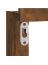 Wall Corner Shelf Smoked Oak 20x20x127.5 cm Engineered Wood