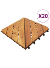 Decking Tiles 20 pcs Brown 30x30 cm Solid Wood Acacia