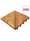 Decking Tiles 30 pcs Brown 30x30 cm Solid Wood Acacia