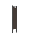 4-Panel Room Divider Brown 160x220 cm Fabric