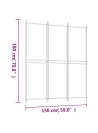 3-Panel Room Divider Anthracite 150x180 cm Fabric
