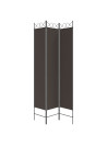 3-Panel Room Divider Brown 120x220 cm Fabric