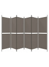6-Panel Room Divider Anthracite 300x180 cm Fabric