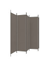5-Panel Room Divider Anthracite 250x220 cm Fabric