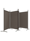 4-Panel Room Divider Anthracite 346x180 cm Fabric