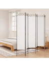 6-Panel Room Divider White 240x200 cm Fabric
