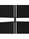 4-Panel Room Divider Black 200x200 cm Fabric