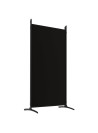 5-Panel Room Divider Black 433x180 cm Fabric