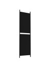 3-Panel Room Divider Black 150x180 cm Fabric