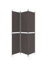 3-Panel Room Divider Brown 150x220 cm Fabric