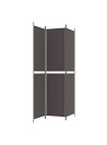 3-Panel Room Divider Brown 150x220 cm Fabric