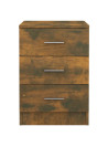 Bedside Cabinets 2 pcs Smoked Oak 38x35x56 cm Engineered Wood