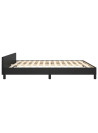 Bed Frame with Headboard Black 180x200 cm 6FT Super King Faux Leather