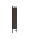 4-Panel Room Divider Brown 160x200 cm Fabric