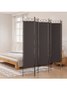 6-Panel Room Divider Brown 240x200 cm Fabric