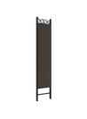 6-Panel Room Divider Brown 240x200 cm Fabric