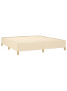 Bed Frame Cream 180x200 cm 6FT Super King Fabric