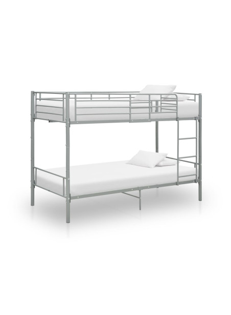 Bunk Bed Grey Metal 90x200 cm