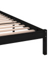 Day Bed Solid Wood Pine 140x200 cm Double Black