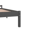 Bed Frame Solid Wood Pine 180x200 cm Grey Super King Size