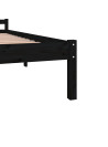 Bed Frame Solid Wood Pine 180x200 cm Black Super King Size